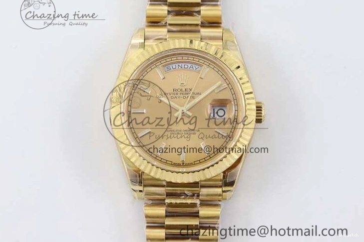 Dial YG Steel 40mm 1:1 Best TWF A2836 Crystal Date 904L YG Edition on Bracelet Day YG 0430
